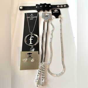 Silver tone and black NWT bundle #2